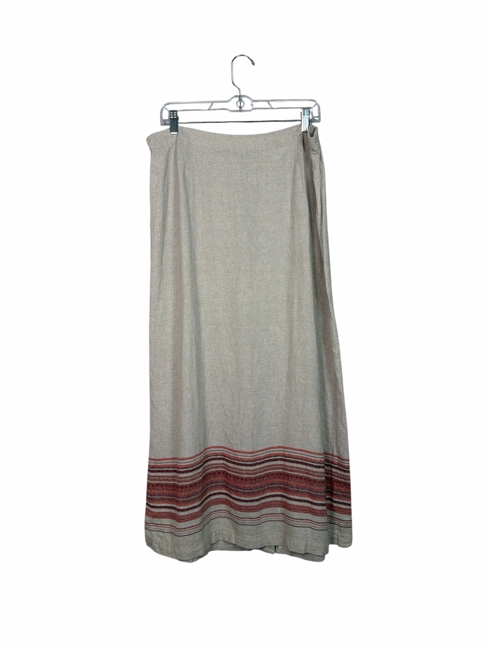 CJ Banks Women’s 16W Beige Southwestern Striped Boho Maxi Skirt